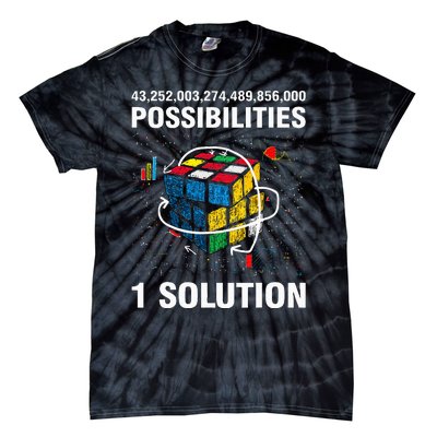 Funny Speed Cubing One Solution Math Lovers Tie-Dye T-Shirt