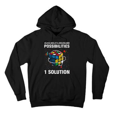 Funny Speed Cubing One Solution Math Lovers Tall Hoodie