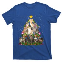 Funny Santa Cats Kitten Christmas Tree Cat Mom Xmas Gift T-Shirt