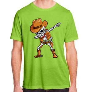 Funny Skeleton Cow Dabbing Halloween Costume Cool Gift Adult ChromaSoft Performance T-Shirt