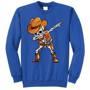 Funny Skeleton Cow Dabbing Halloween Costume Cool Gift Sweatshirt