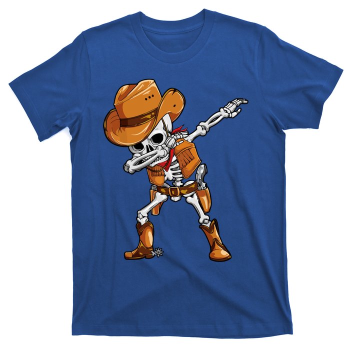 Funny Skeleton Cow Dabbing Halloween Costume Cool Gift T-Shirt