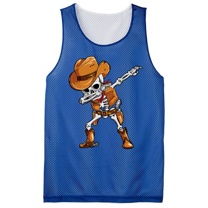 Funny Skeleton Cow Dabbing Halloween Costume Cool Gift Mesh Reversible Basketball Jersey Tank