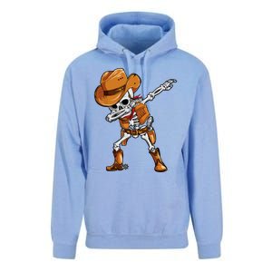 Funny Skeleton Cow Dabbing Halloween Costume Cool Gift Unisex Surf Hoodie