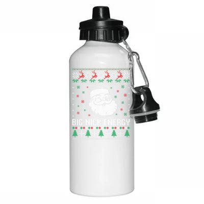 Funny Santa Claus Big Nick Energy Ugly Christmas Cute Gift Aluminum Water Bottle