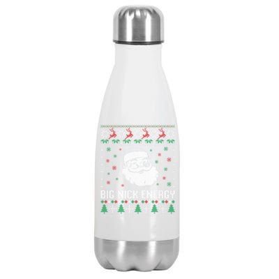 Funny Santa Claus Big Nick Energy Ugly Christmas Cute Gift Stainless Steel Insulated Water Bottle