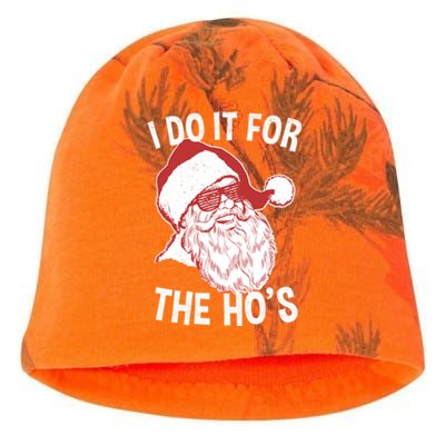 Funny Santa Cool Gift Vintage Retro Santa I Do It For The HoS Gift Kati - Camo Knit Beanie