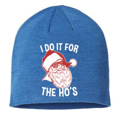 Funny Santa Cool Gift Vintage Retro Santa I Do It For The HoS Gift Sustainable Beanie