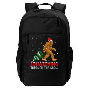 Funny Sasquatch Christmas Squatching Bigfoot Xmas Tree Light Daily Commute Backpack