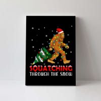 Funny Sasquatch Christmas Squatching Bigfoot Xmas Tree Light Canvas