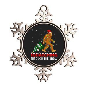 Funny Sasquatch Christmas Squatching Bigfoot Xmas Tree Light Metallic Star Ornament