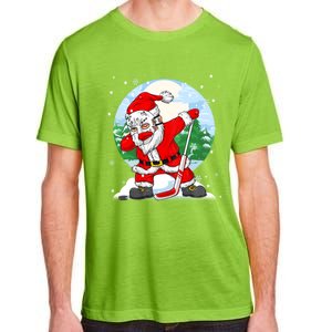 Funny Santa Claus Dabbing Ice Hockey Players Merry Christmas Gift Adult ChromaSoft Performance T-Shirt