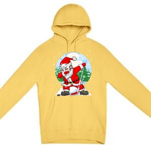 Funny Santa Claus Dabbing Ice Hockey Players Merry Christmas Gift Premium Pullover Hoodie