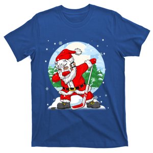 Funny Santa Claus Dabbing Ice Hockey Players Merry Christmas Gift T-Shirt