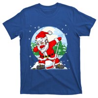 Funny Santa Claus Dabbing Ice Hockey Players Merry Christmas Gift T-Shirt