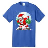 Funny Santa Claus Dabbing Ice Hockey Players Merry Christmas Gift Tall T-Shirt