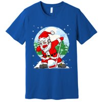 Funny Santa Claus Dabbing Ice Hockey Players Merry Christmas Gift Premium T-Shirt