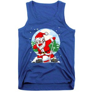 Funny Santa Claus Dabbing Ice Hockey Players Merry Christmas Gift Tank Top