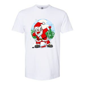 Funny Santa Claus Dabbing Ice Hockey Players Merry Christmas Gift Softstyle CVC T-Shirt