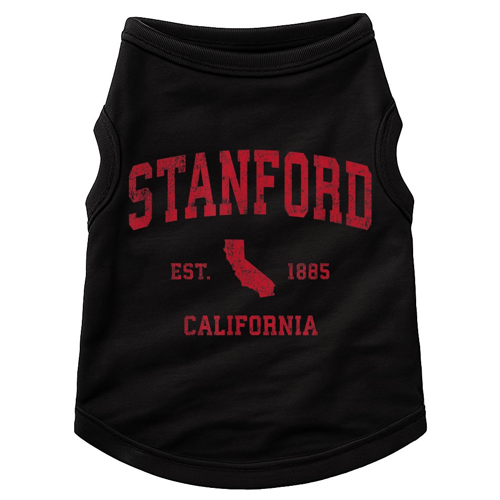 Funny Stanford California CA Vintage Sports Design Red Doggie Tank