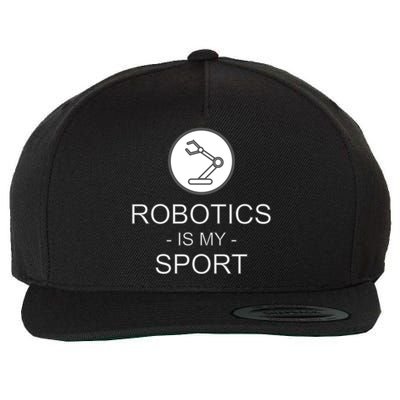 Funny Science Coding Coder Robotics Is My Sport Saying Gift Wool Snapback Cap