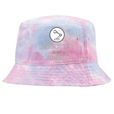 Funny Science Coding Coder Robotics Is My Sport Saying Gift Tie-Dyed Bucket Hat