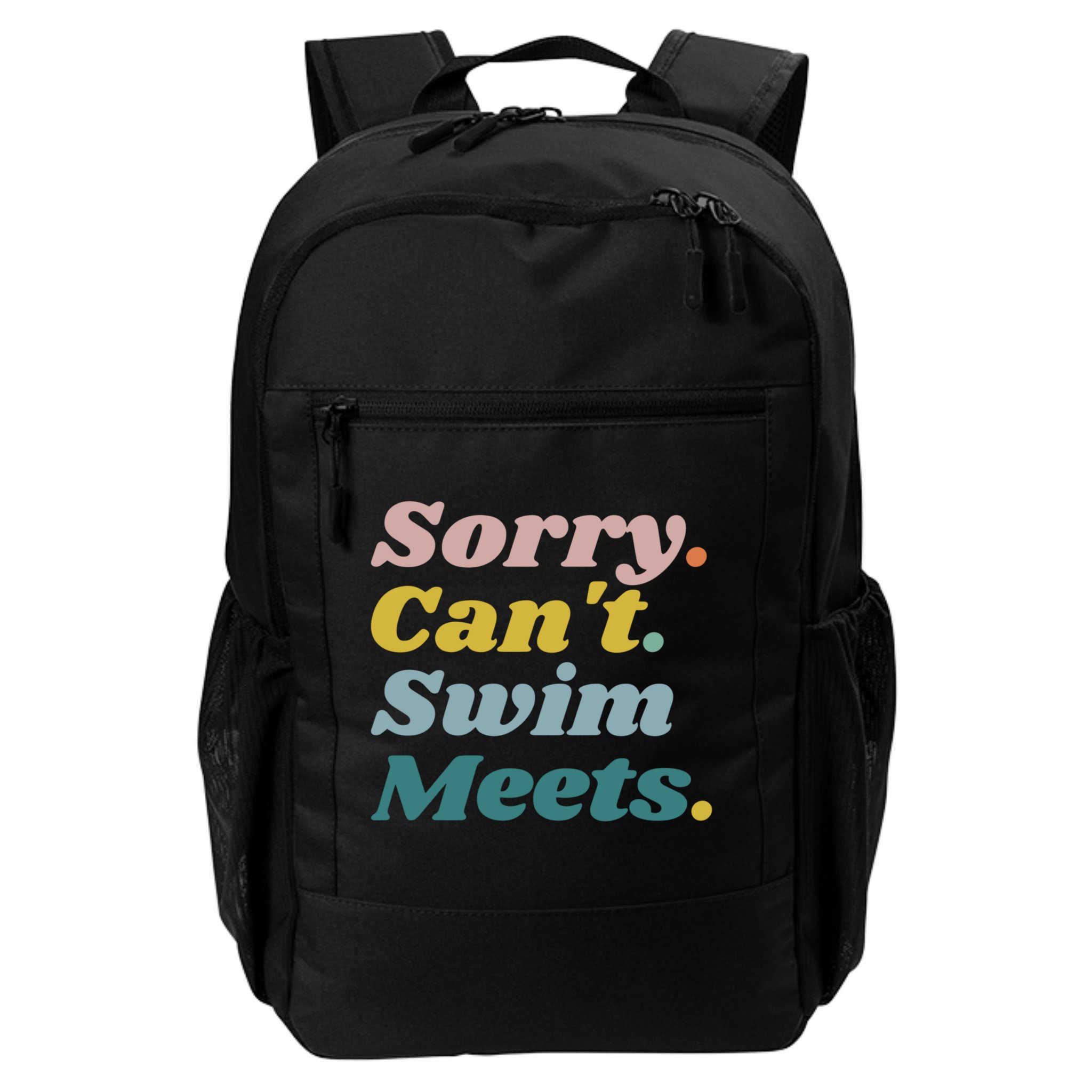 Funny Sorry Can't Swim Meets Bye Swimming Backpack