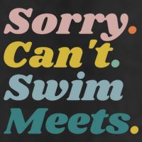 Funny Sorry Can't Swim Meets Bye Swimming Adult Drive Performance Visor