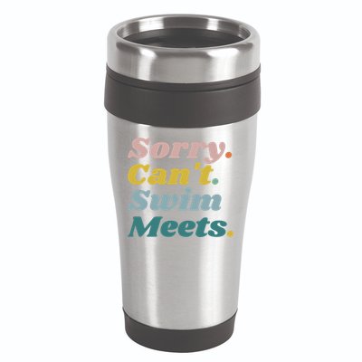 Funny Sorry Can't Swim Meets Bye Swimming 16oz Travel Tumbler