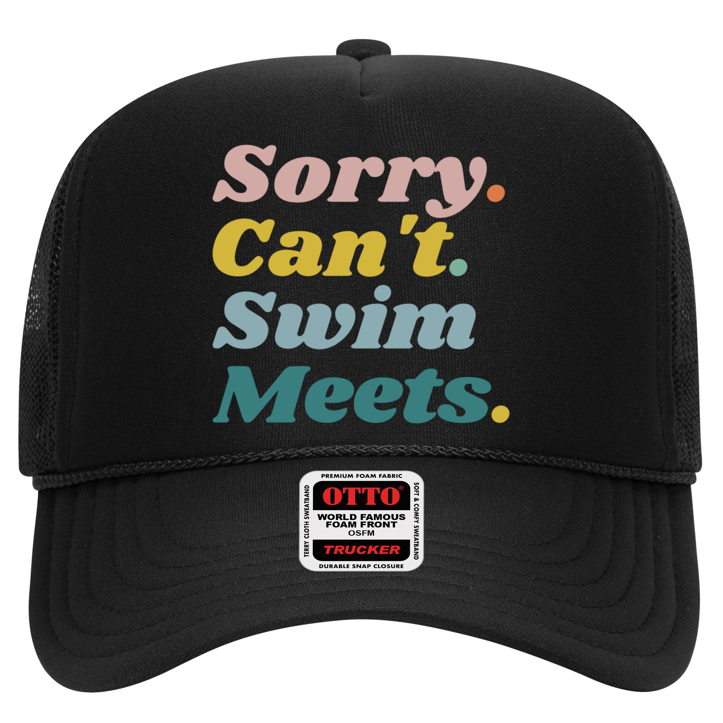 Funny Sorry Can't Swim Meets Bye Swimming Hat