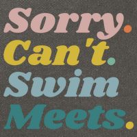 Funny Sorry Can't Swim Meets Bye Swimming Cotton Canvas Backpack