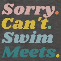 Funny Sorry Can't Swim Meets Bye Swimming Vector Backpack