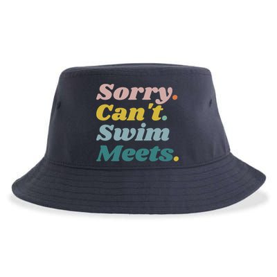 Funny Sorry Can't Swim Meets Bye Swimming Sustainable Bucket Hat