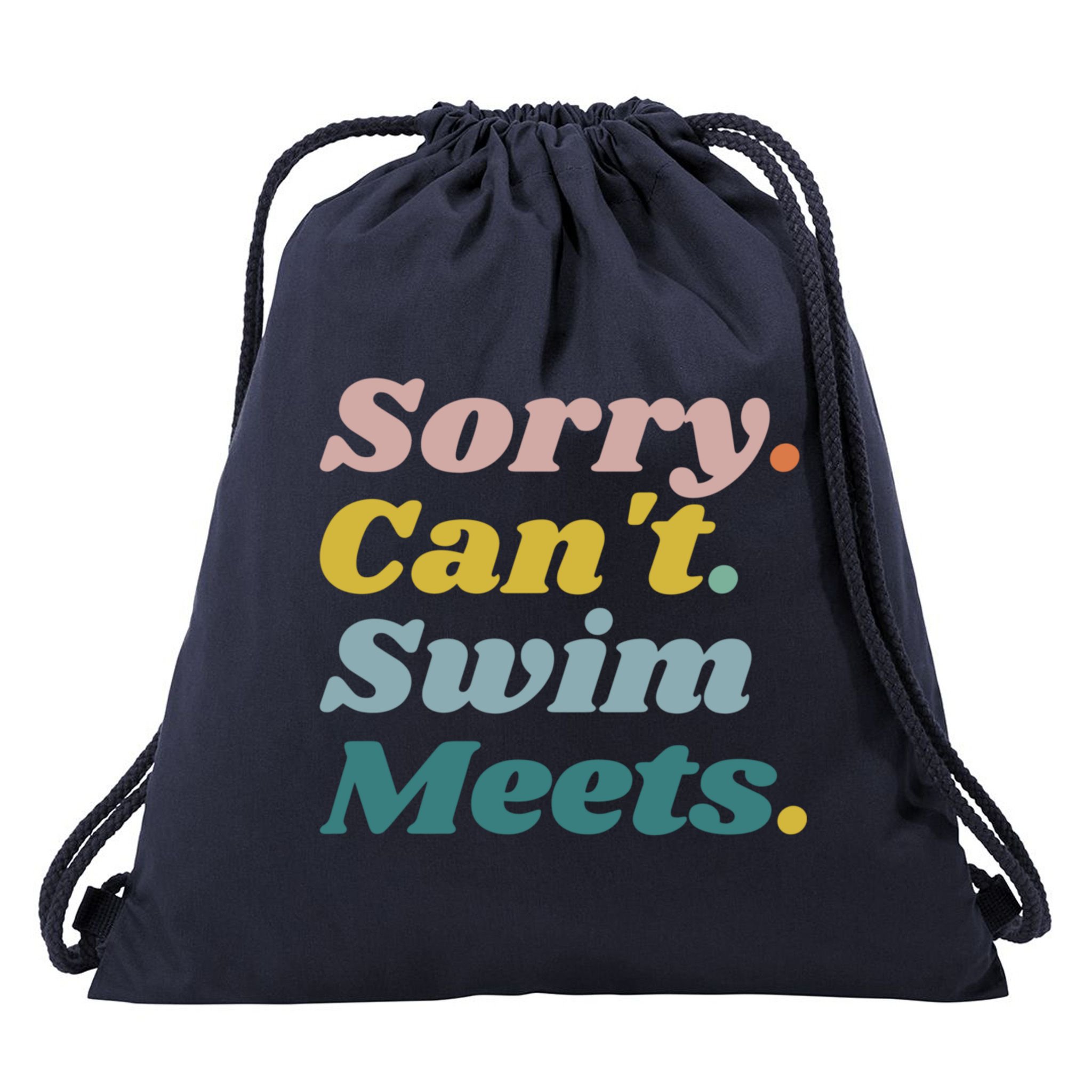 Funny Sorry Can't Swim Meets Bye Swimming Drawstring Bag