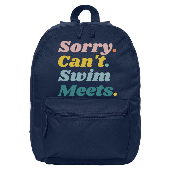 Funny Sorry Can't Swim Meets Bye Swimming 16 in Basic Backpack