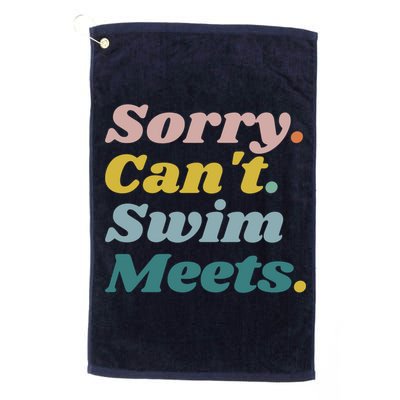 Funny Sorry Can't Swim Meets Bye Swimming Golf Towel