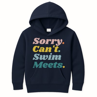 Funny Sorry Can't Swim Meets Bye Swimming Kids Hoodie