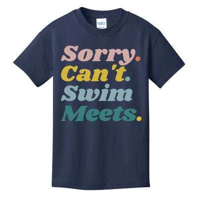 Funny Sorry Can't Swim Meets Bye Swimming Kids T-Shirt