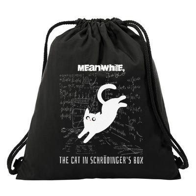 Funny SchröDingerS Cat Quantum Physics Scientists Nerd Drawstring Bag