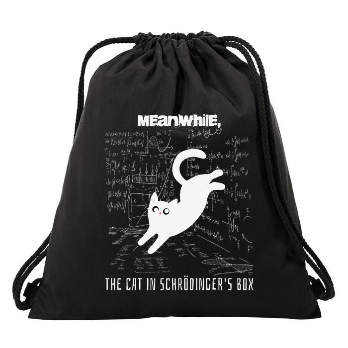 Funny SchröDingerS Cat Quantum Physics Scientists Nerd Drawstring Bag