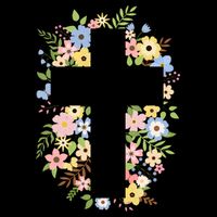Floral Spring Cross Christianity Backpack