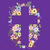Floral Spring Cross Christianity Cooling Performance Long Sleeve Crew