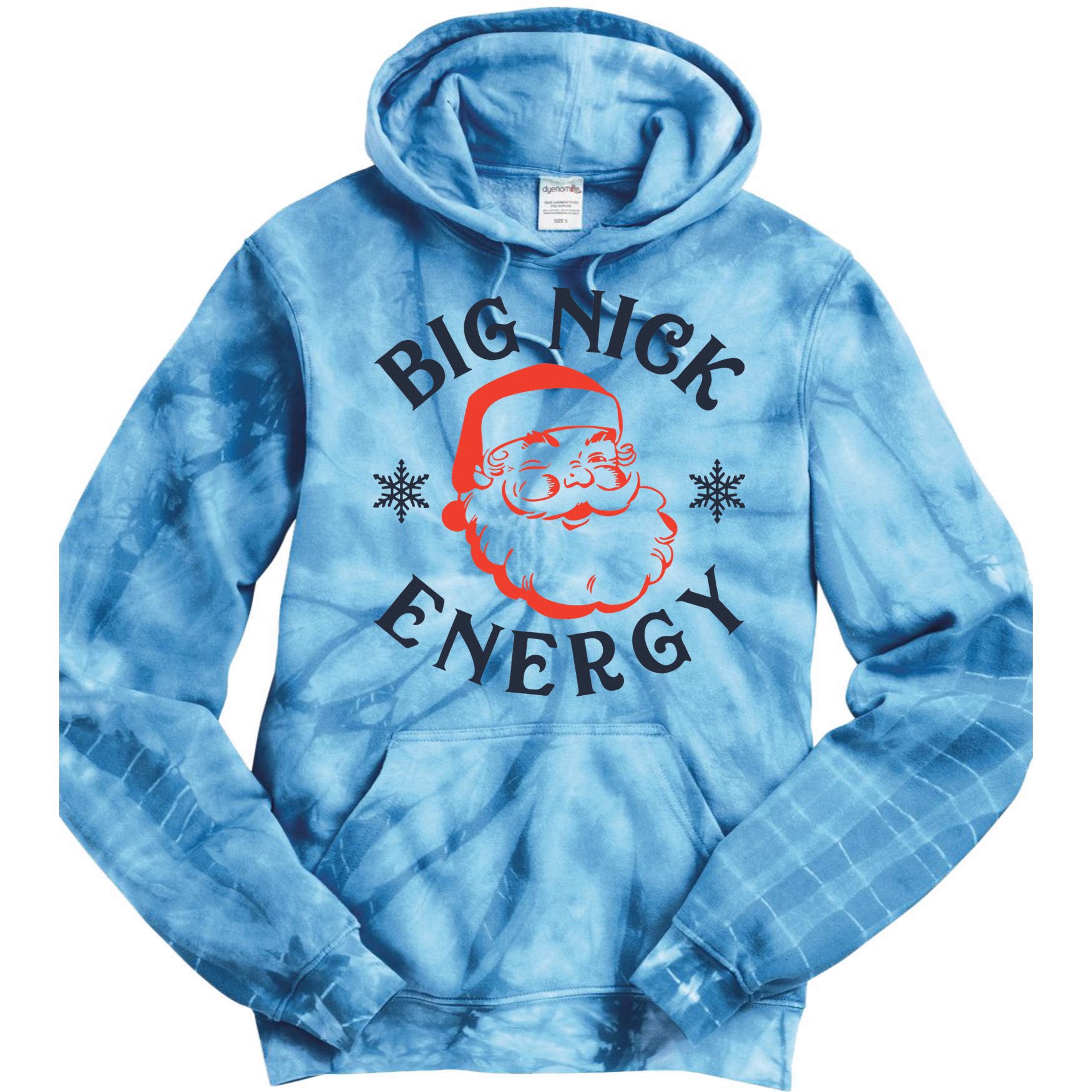Festive Santa Claus Pajama Set for the Holidays Tie Dye Hoodie