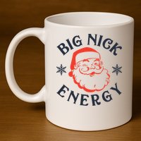 Festive Santa Claus Pajama Set for the Holidays 11oz C Handle Ceramic Mug
