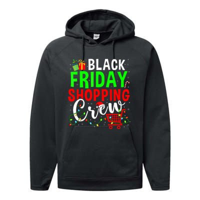 Friday Shopping Crew Christmas Family Shopping Squad Performance Fleece Hoodie