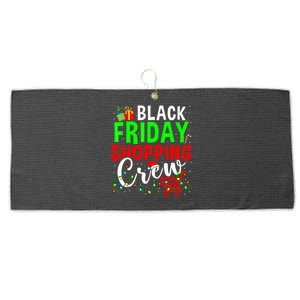 Friday Shopping Crew Christmas Family Shopping Squad Large Microfiber Waffle Golf Towel