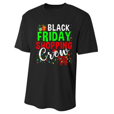 Friday Shopping Crew Christmas Family Shopping Squad Performance Sprint T-Shirt