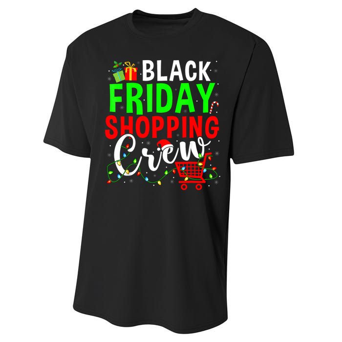 Friday Shopping Crew Christmas Family Shopping Squad Performance Sprint T-Shirt