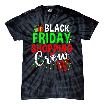 Friday Shopping Crew Christmas Family Shopping Squad Tie-Dye T-Shirt