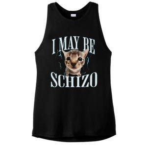 Funny Silly Cat Meme Ladies PosiCharge Tri-Blend Wicking Tank